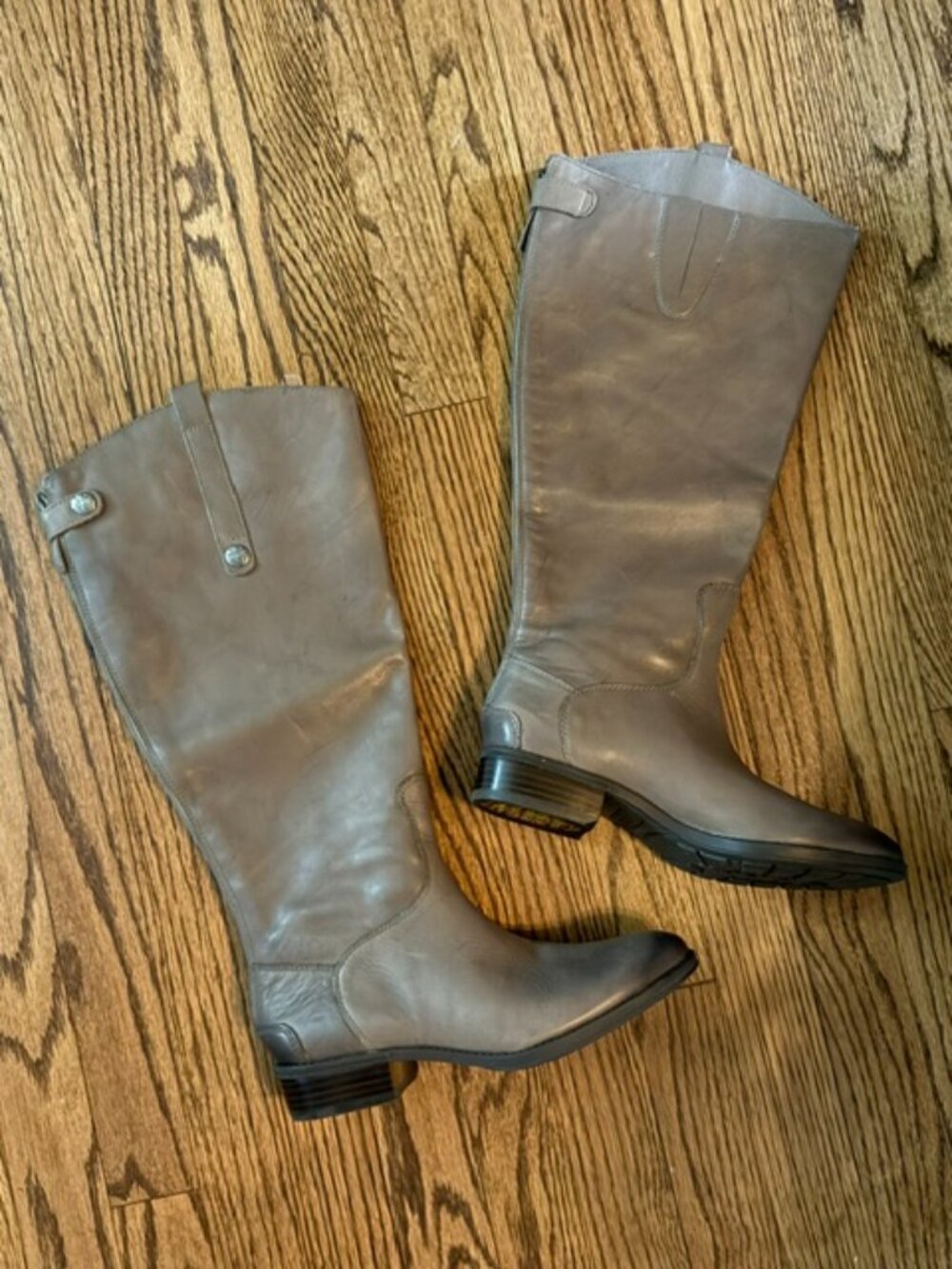 Sam Edelmen Penny Riding Boot - Grey Leather - Size 7.5 - NEW